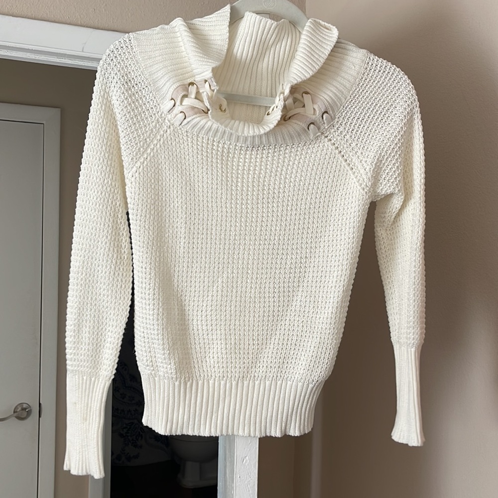 Guess white knit sweater